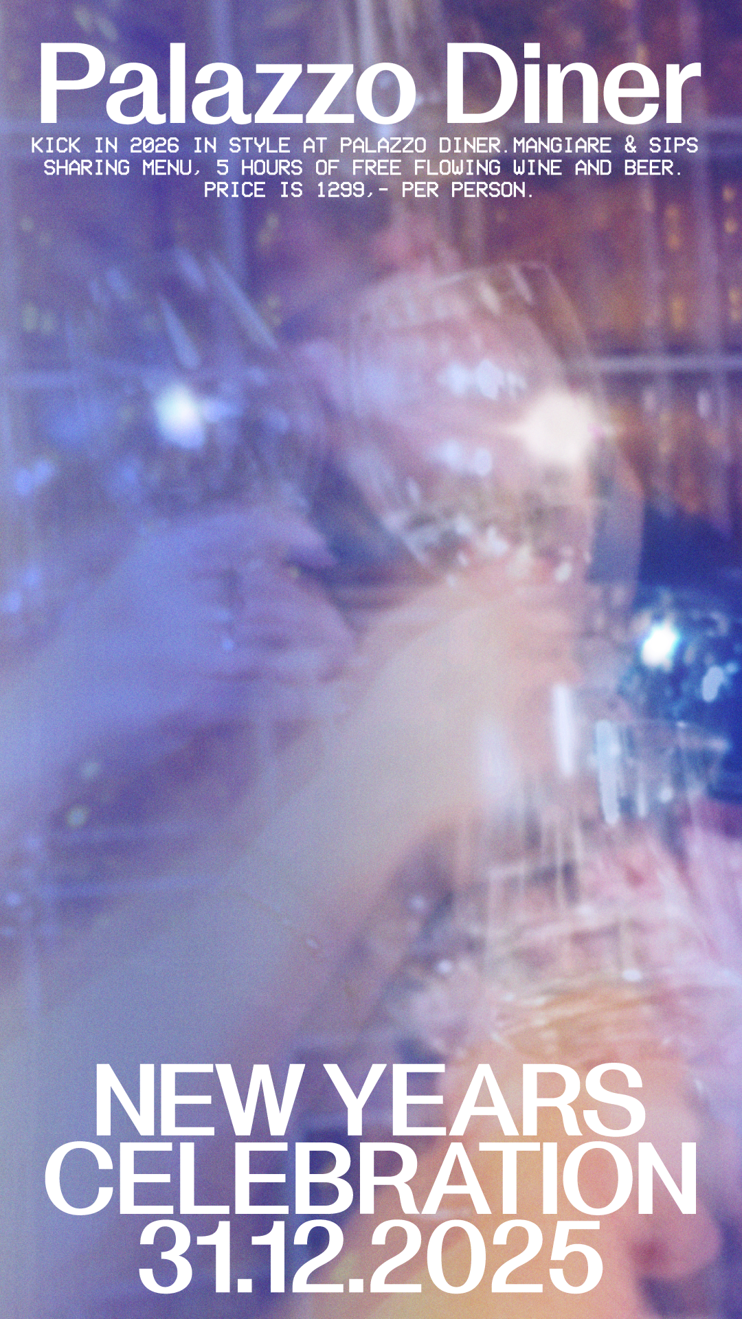 Picture of a wall at Palazzo Diner. With a text saying friday late nights